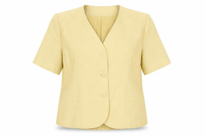 Eastex Womens Yellow Viscose Blend Suit Jacket Size 16 Short Sleeve