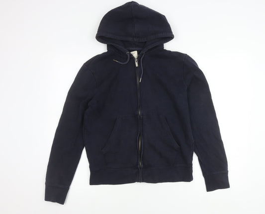 Marks and Spencer Men’s Dark Navy Small Full Zip Hoodie Jacket Cotton 35"-37"