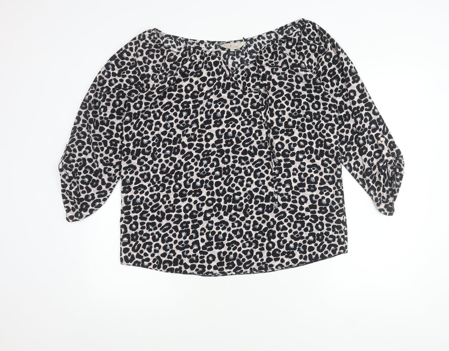Billie & Blossom Women’s Multicoloured Leopard Print Blouse UK 12