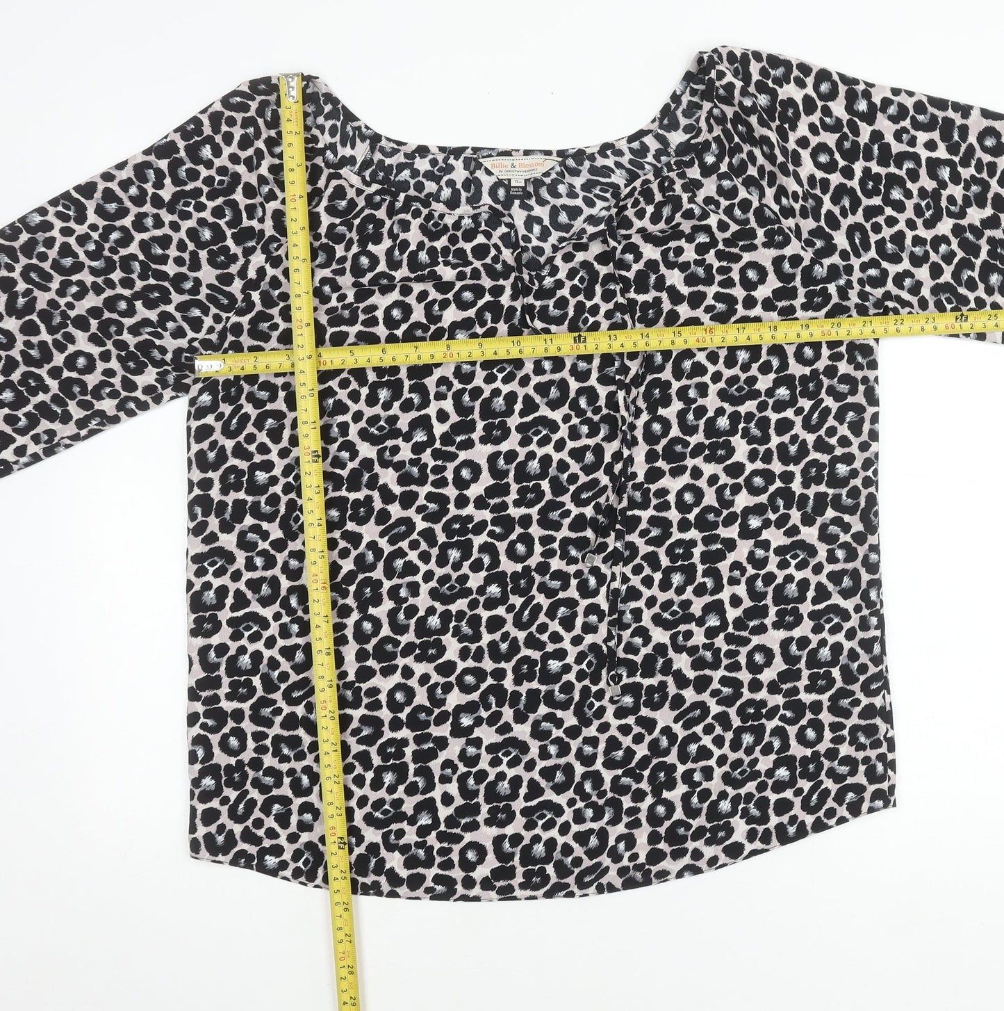 Billie & Blossom Women’s Multicoloured Leopard Print Blouse UK 12