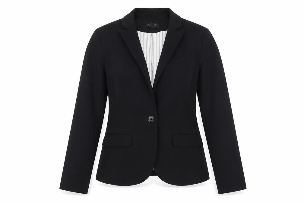 Lindex Women’s Black Tailored Blazer UK 8 One-Button Jacket