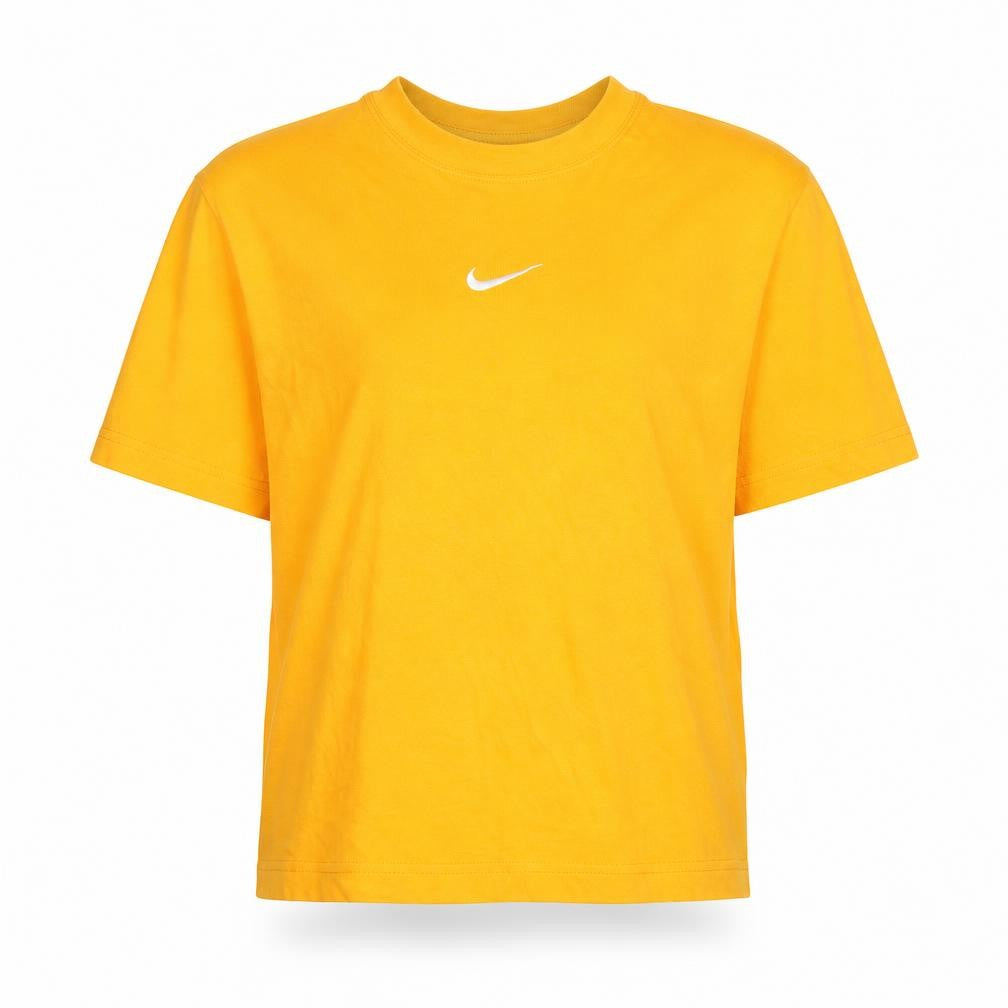 Nike Teens Yellow Loose Fit Cotton T-Shirt Size L Short Sleeve