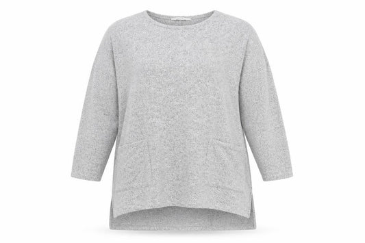 Apricot Women’s Grey Tunic Jumper Size 12 Crew Neck Relaxed Fit