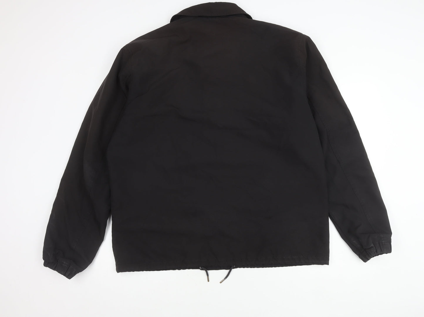 Next Men's Black XL Basic Jacket Polyester Snap Fastening