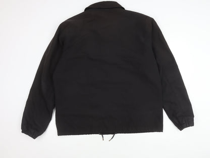 Next Men's Black XL Basic Jacket Polyester Snap Fastening