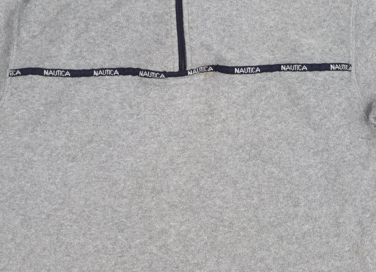Nautica Men’s Grey Fleece 1/4 Zip Pullover Sweatshirt Size L