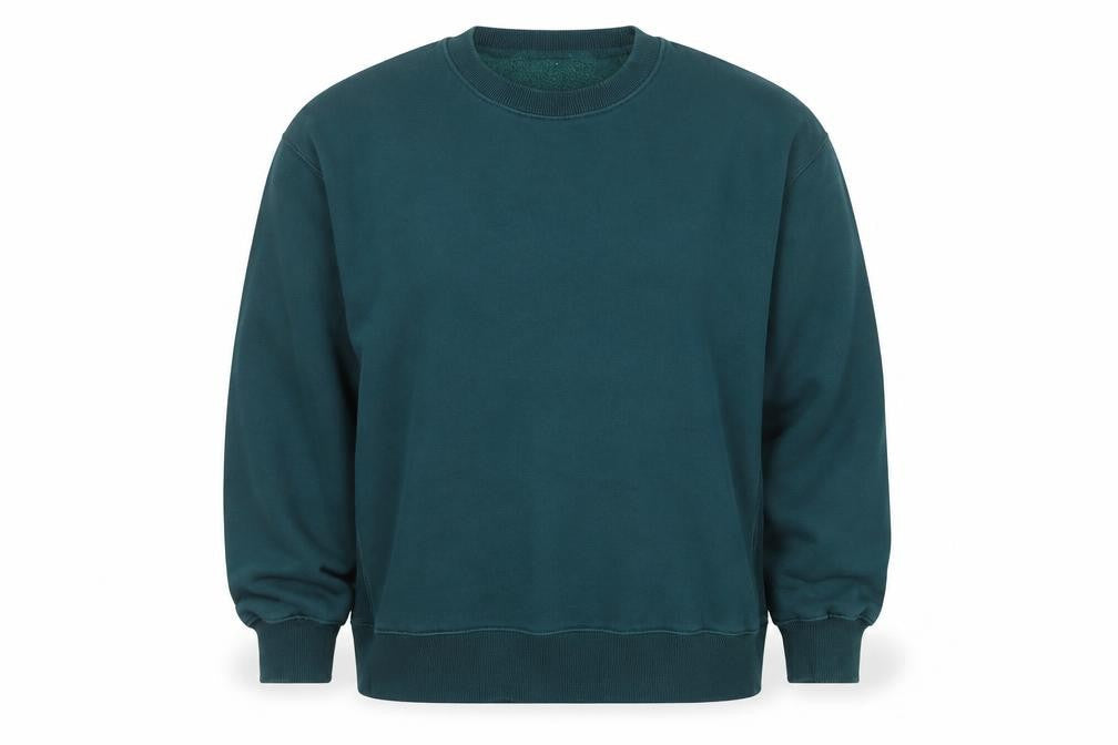 Zara Womens Green L Pullover Sweatshirt Crew Neck Long Sleeve