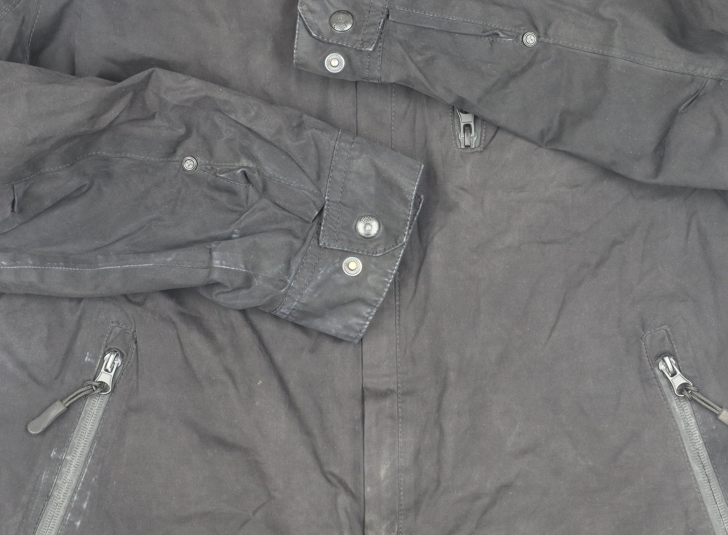 F.F.P Men’s Black Parka Jacket Small Hooded Casual Coat