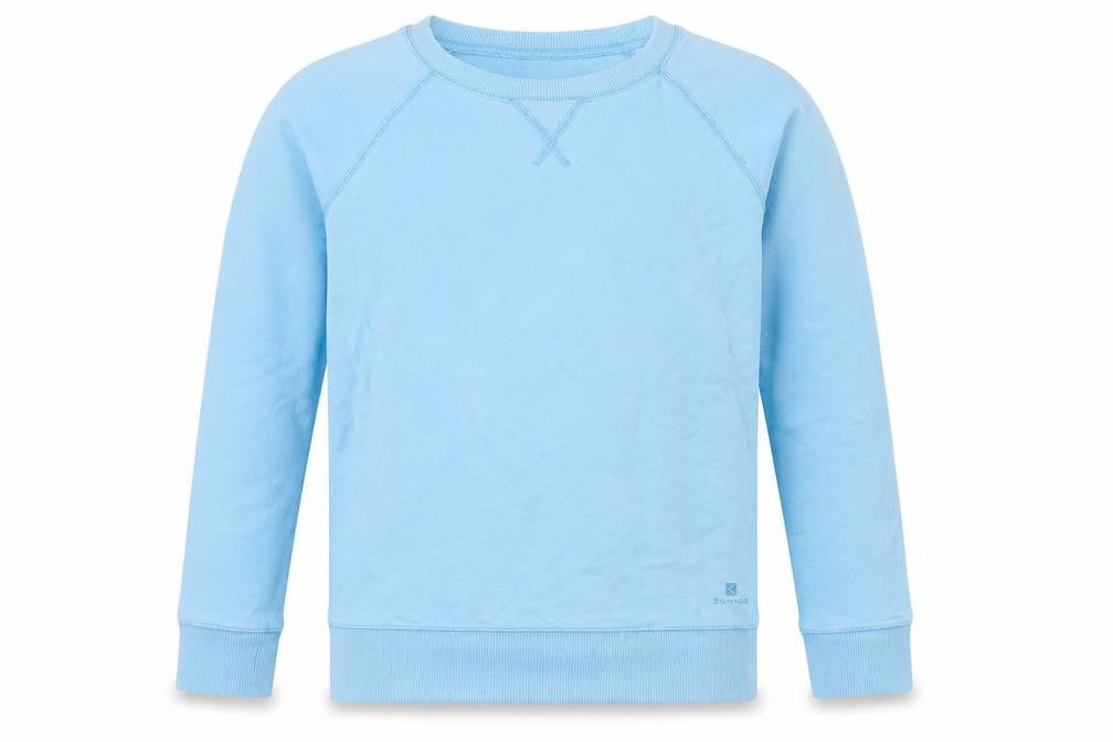 Domyos Boys Blue XS Pullover Sweatshirt Cotton Blend Long Sleeve