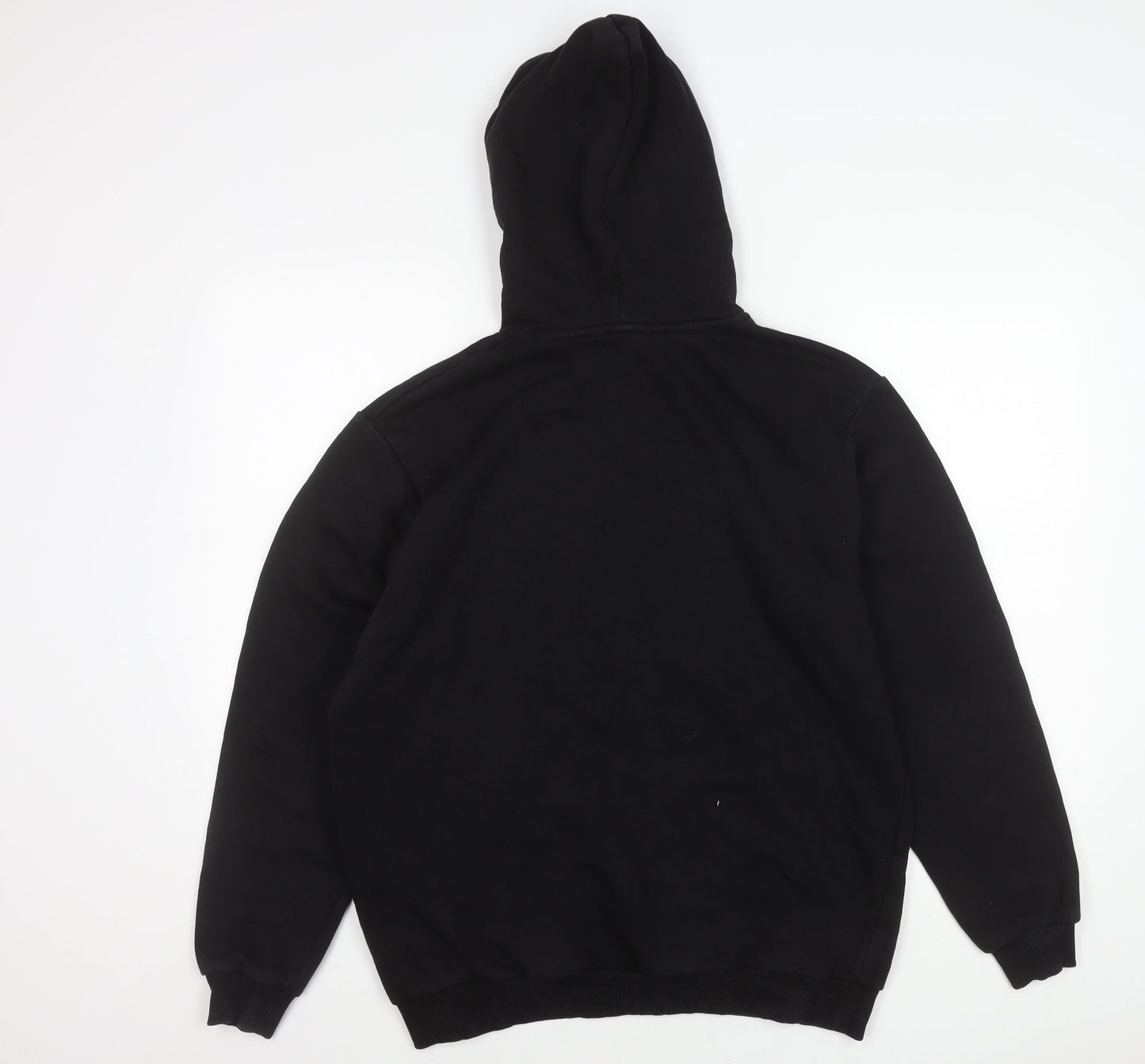 BoohooMAN Men’s Black Pullover Hoodie S Logo Gym Activewear