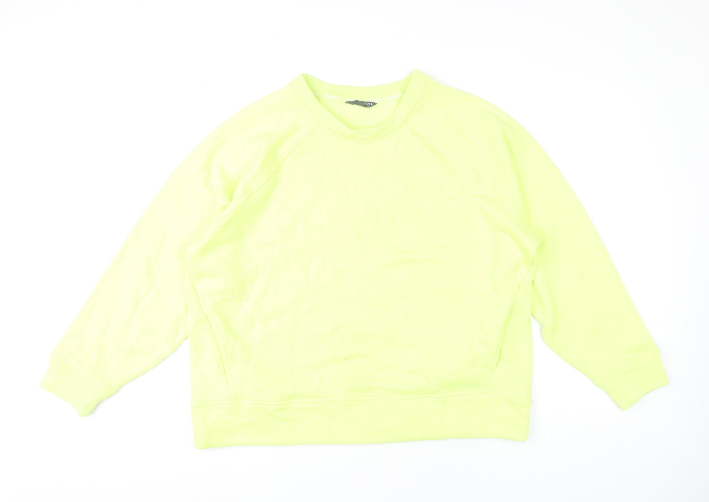 Marks and Spencer Womens Yellow Crew Neck Sweatshirt Size 18