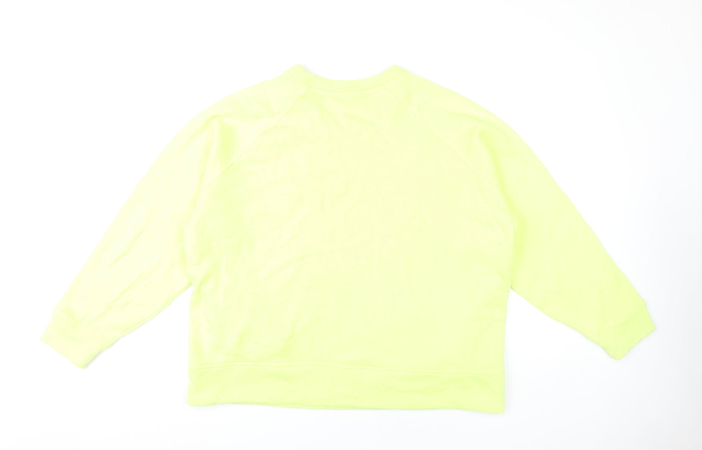 Marks and Spencer Womens Yellow Crew Neck Sweatshirt Size 18