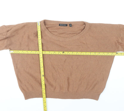 Brave Soul Womens Brown Crew Neck Pullover Jumper Size 14