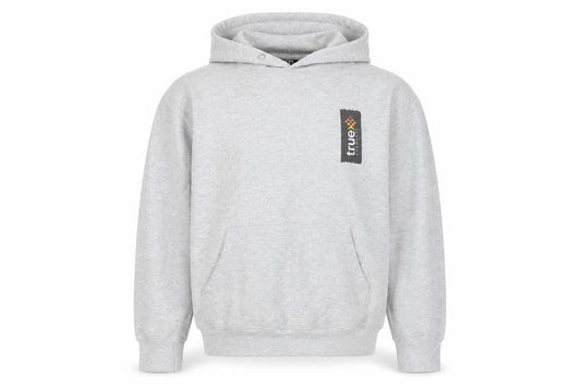 True Student Mens Grey Pullover Hoodie M Regular Fit Graphic Print