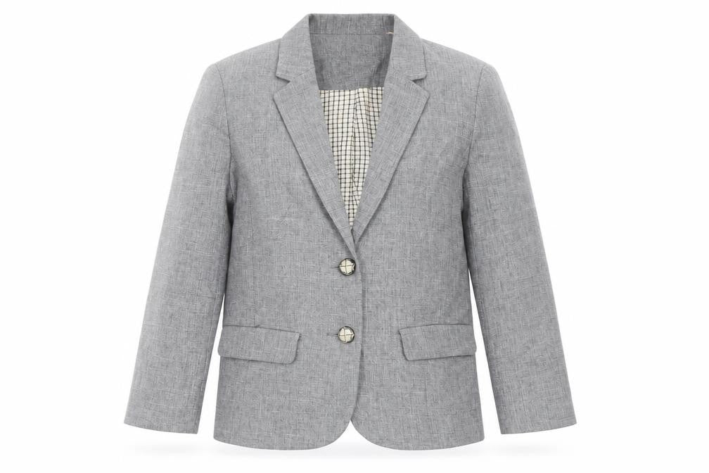 BDG Boys Grey Blazer Jacket Size S Classic Two-Button Notch Lapel