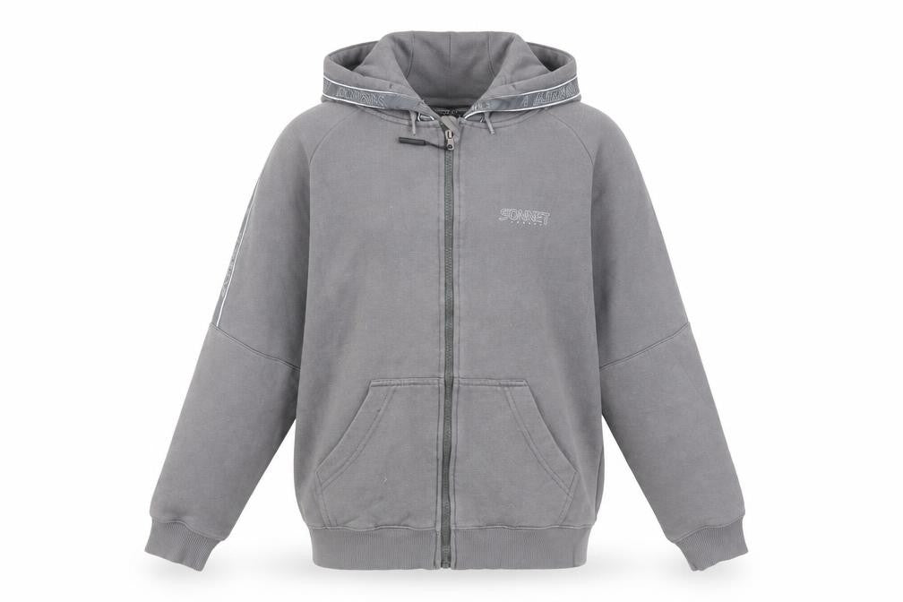 Sonneti Boys Grey Full Zip Hoodie Age 13 Years Regular Fit Casual