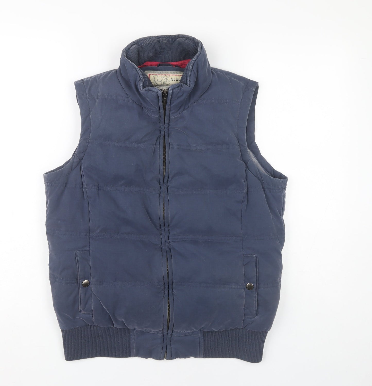 Fat Face Womens Blue Size 12 Puffer Padded Waistcoat Gilet Jacket