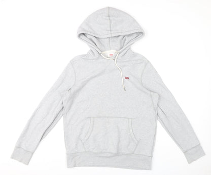Levi's Womens Grey Pullover Hoodie Small Regular Fit Fleece