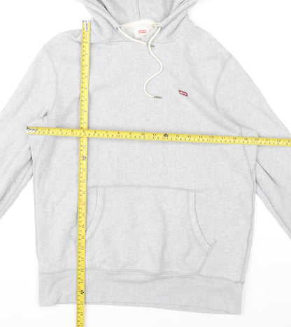 Levi's Womens Grey Pullover Hoodie Small Regular Fit Fleece