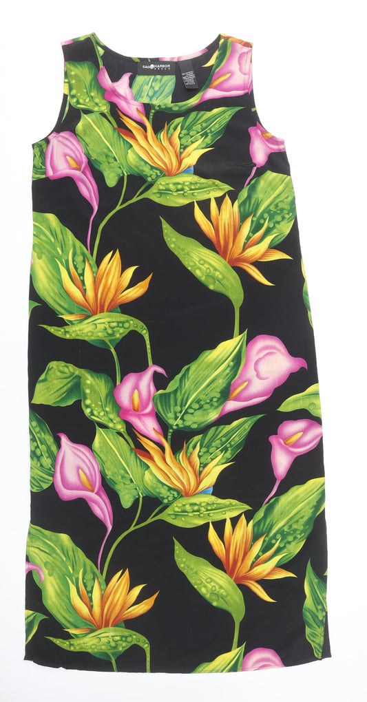 Sag Harbor Womens Multicoloured Size 8 Tropical Floral Shift Dress