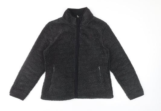 NX Sport Womens Black Fleece Zip Jacket UK 12 Regular Fit