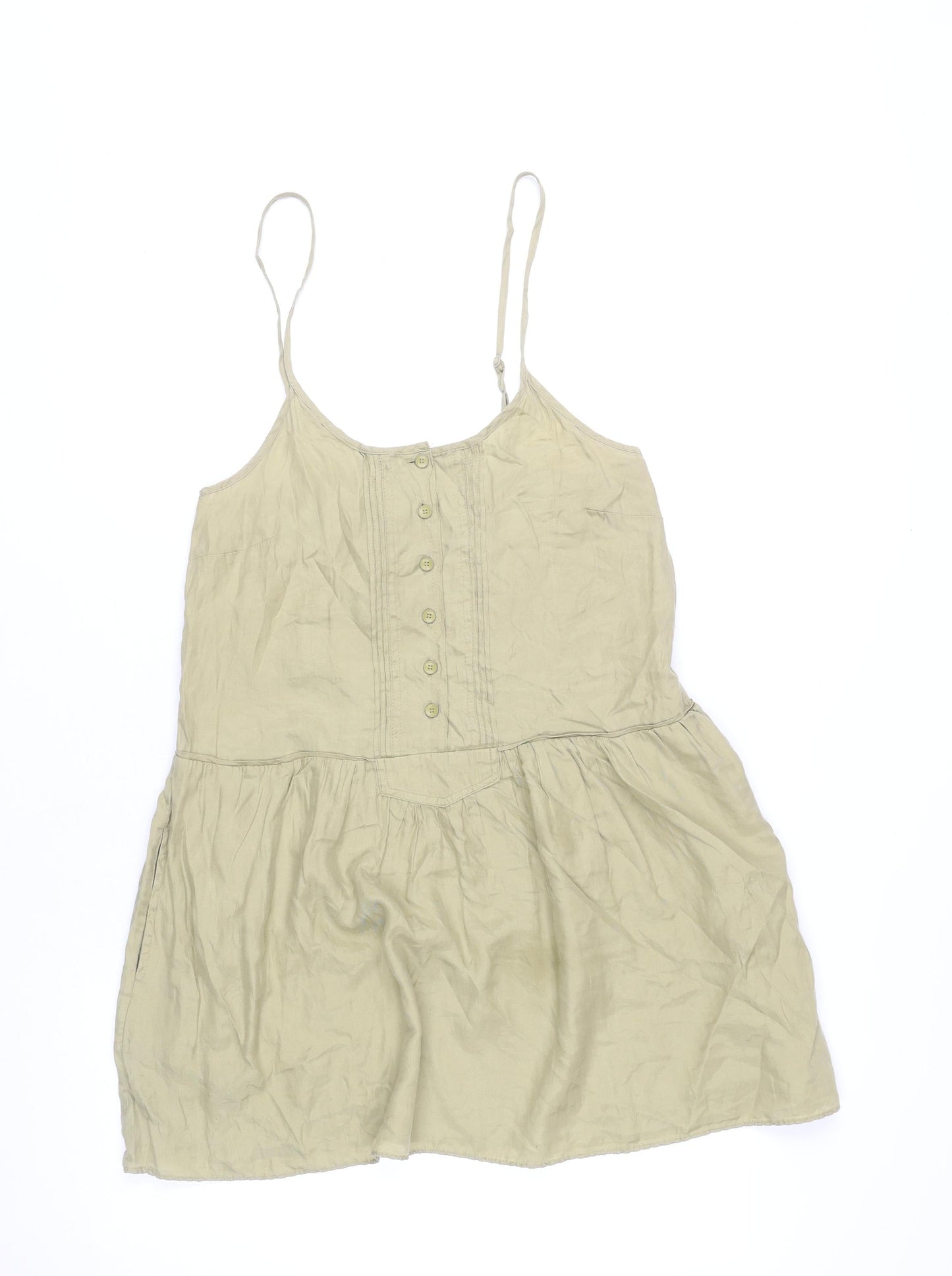 Jack Wills Women’s Beige Silk Cotton Slip Dress Size 8