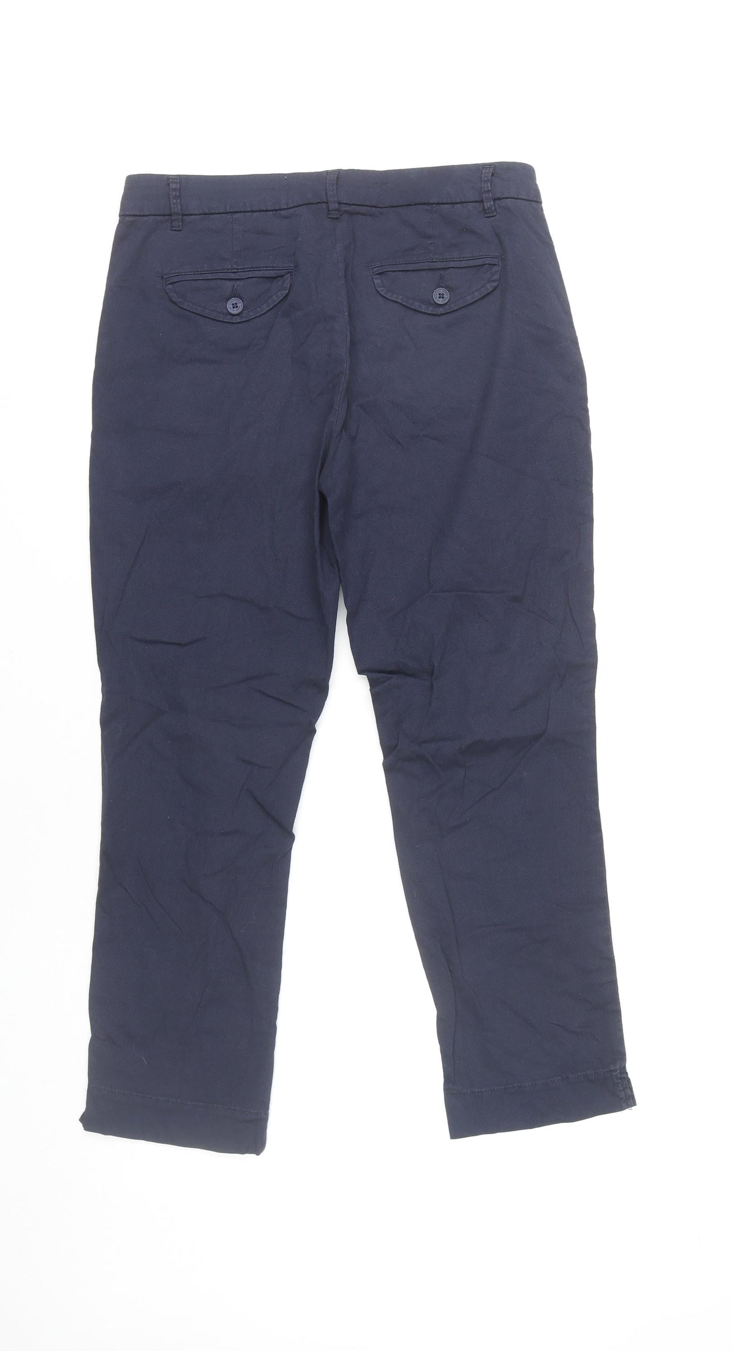 United Colors of Benetton Womens Blue Size 10 Chino Trousers