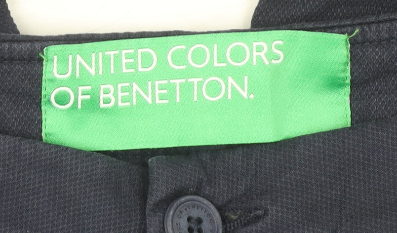 United Colors of Benetton Womens Blue Size 10 Chino Trousers
