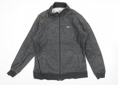 Mizuno Men's Grey L Track Jacket Full Zip Sportswear