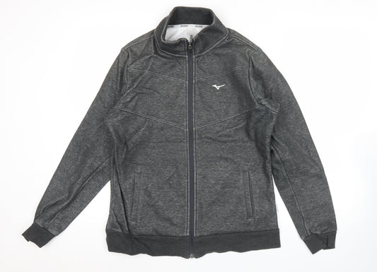Mizuno Men's Grey L Track Jacket Full Zip Sportswear