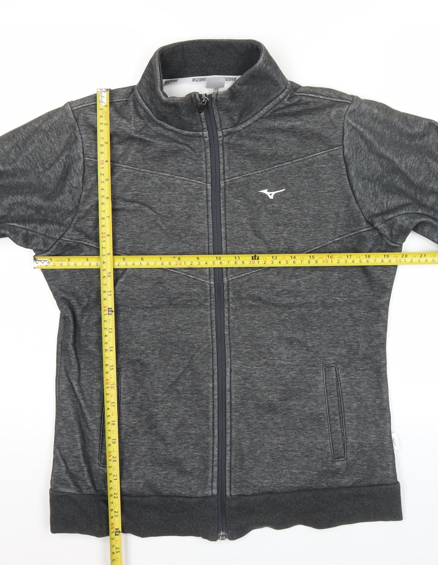 Mizuno Men's Grey L Track Jacket Full Zip Sportswear