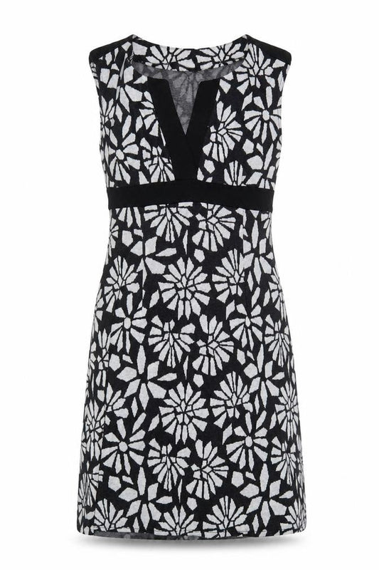 Bohemios Women’s Black Floral Sheath Dress Size 10 Sleeveless Workwear