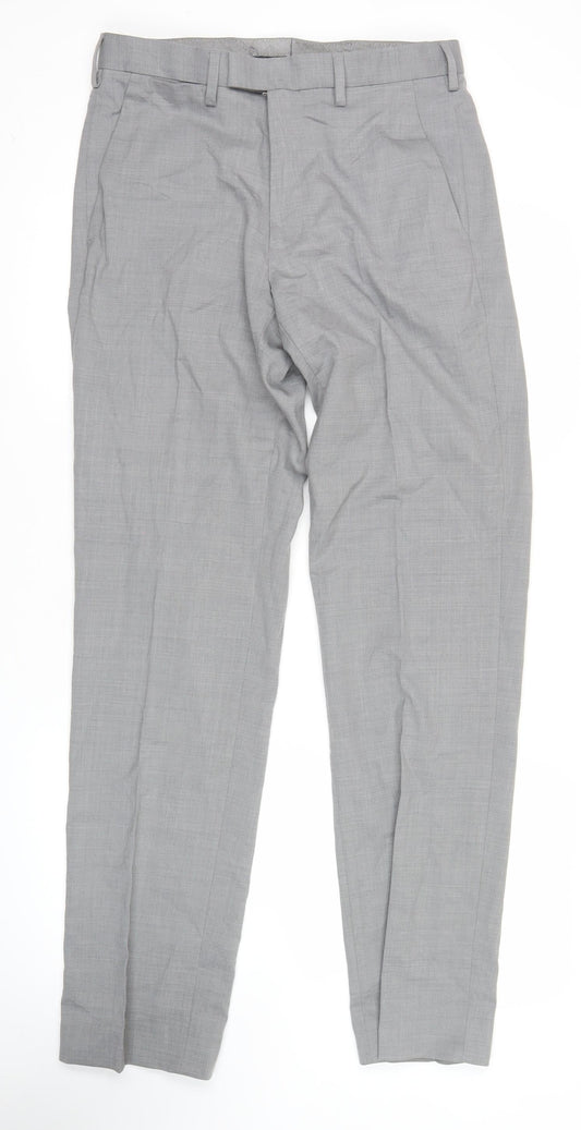 Marks and Spencer Womens Grey Regular Fit Dress Trousers Size 30