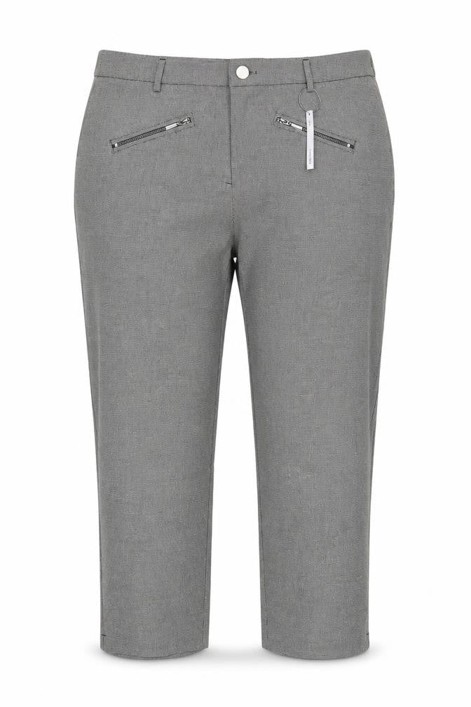 The Mia Womens Grey Slim Fit Checked Trousers Size 18 Workwear
