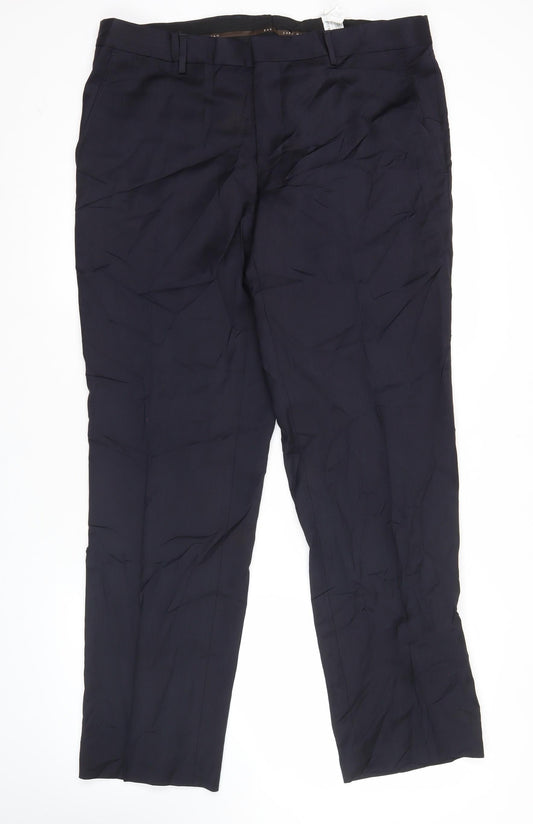Zara Man Slim Fit Black Formal Dress Pants Trousers Men’s 36W 30L