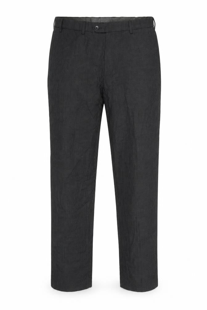Marks & Spencer Men’s Grey Check Wool Dress Trousers 38W 33L