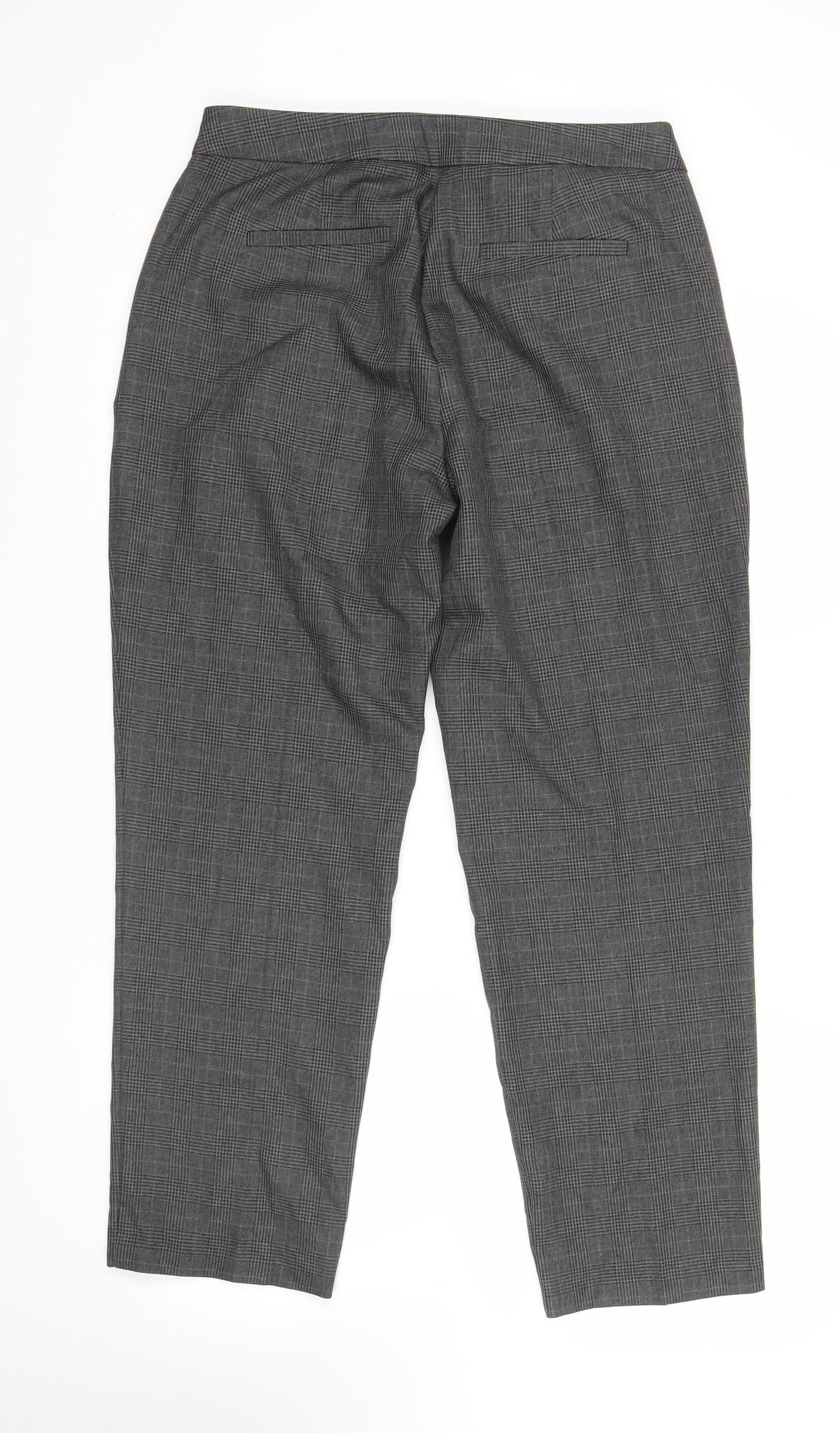 Marks and Spencer Womens Grey Check Dress Pants Size 12 Workwear Business Trousers