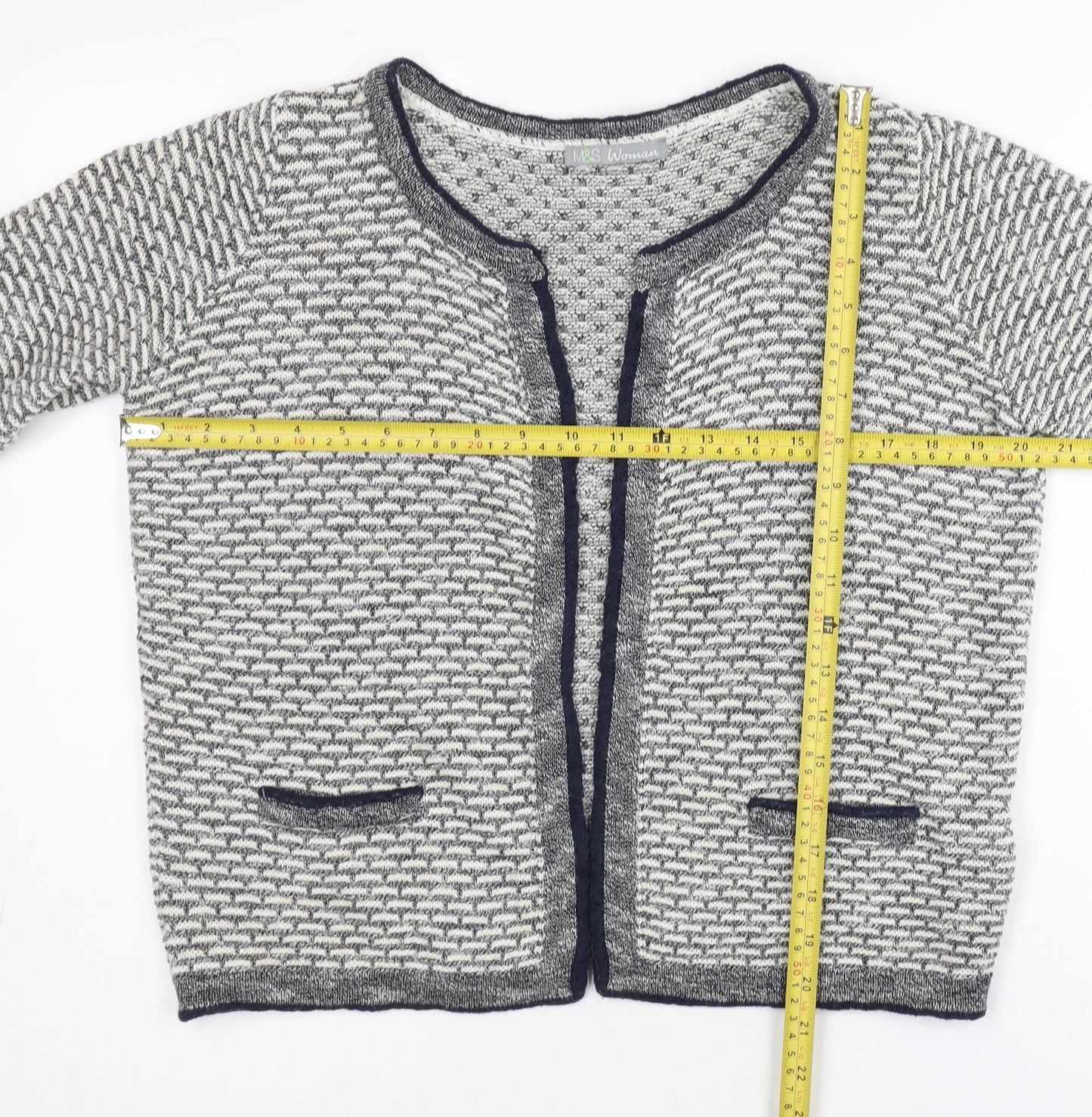 Marks and Spencer Women’s Grey Cardigan UK 10 Regular Knit