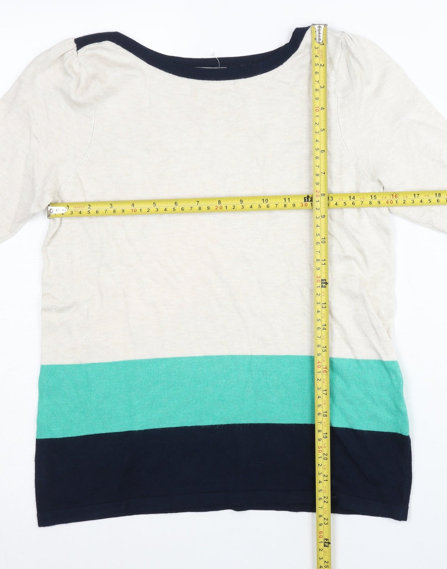 Marks and Spencer Womens Multicoloured Striped Jumper UK 8 Pullover