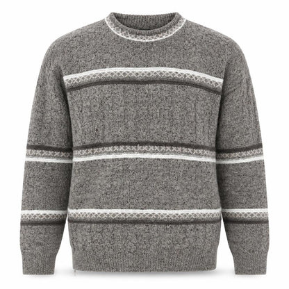 Daniele Blasi Mens Grey XL Cable Knit Wool Blend Jumper