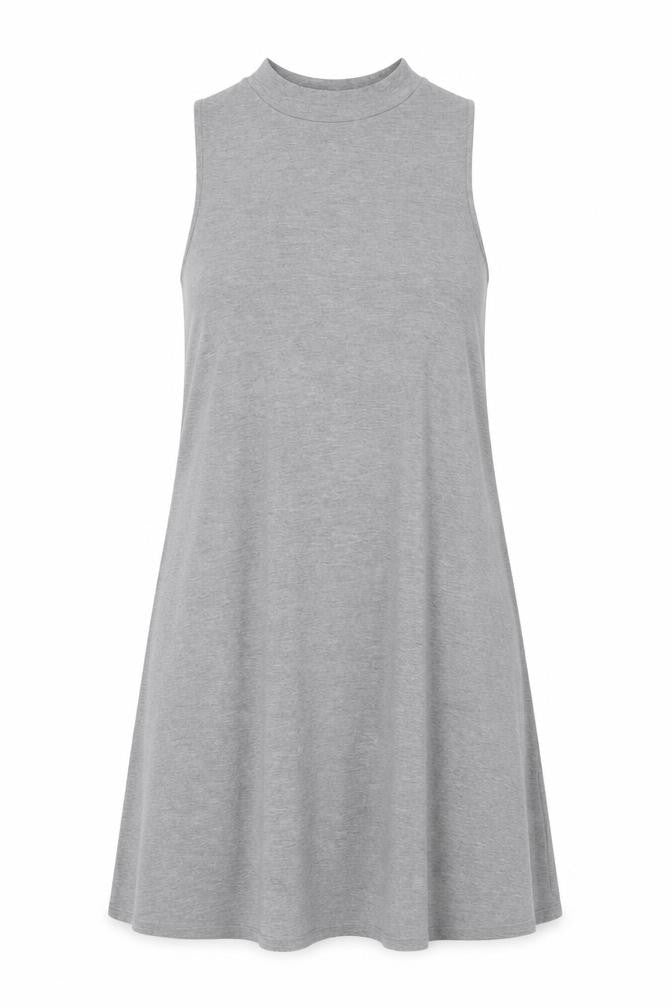 Topshop Women’s Grey Jersey Tank Dress Size 10 Sleeveless Casual