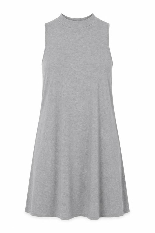 Topshop Women’s Grey Jersey Tank Dress Size 10 Sleeveless Casual