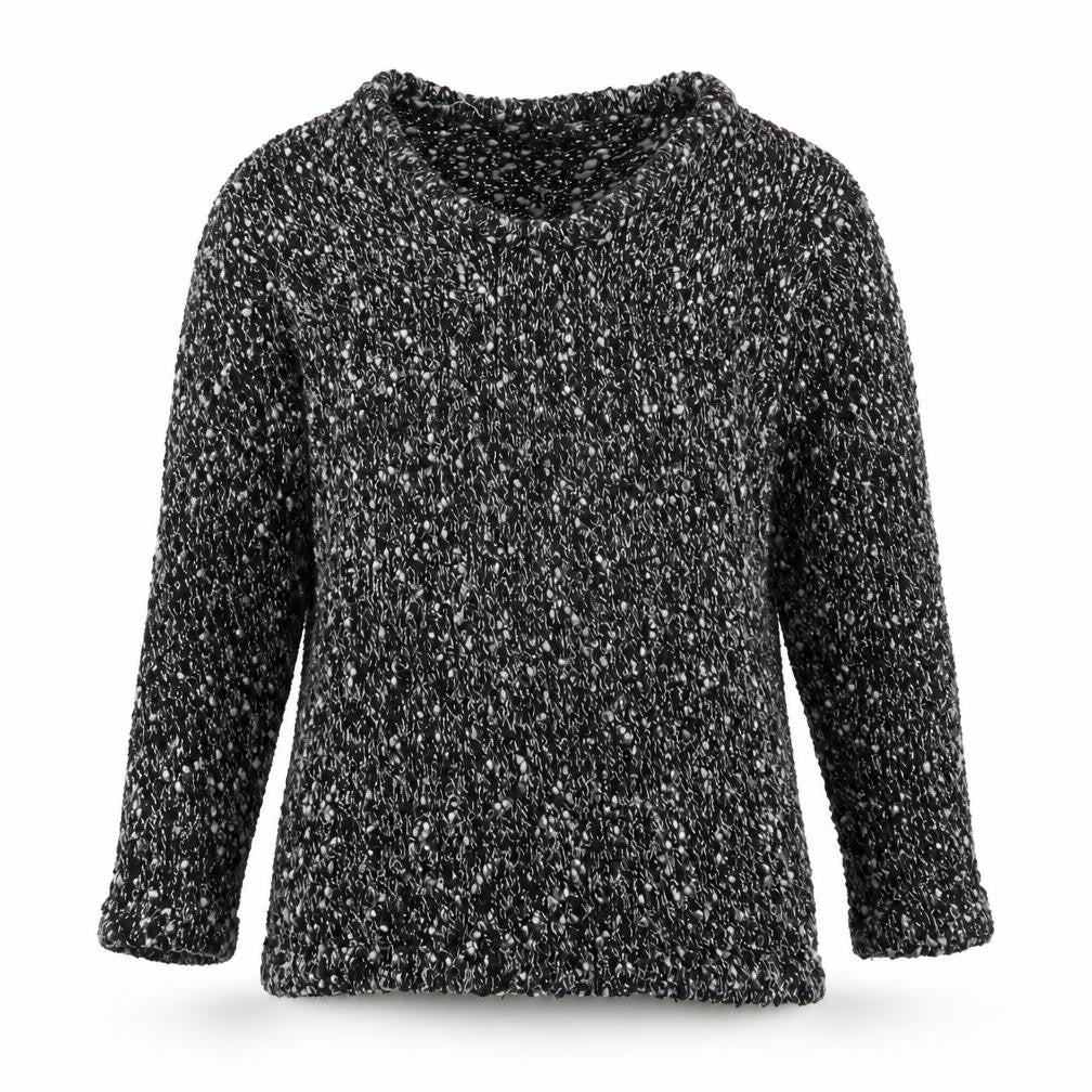 Kaliko Womens Black Knit Chunky Pullover Jumper Size 10