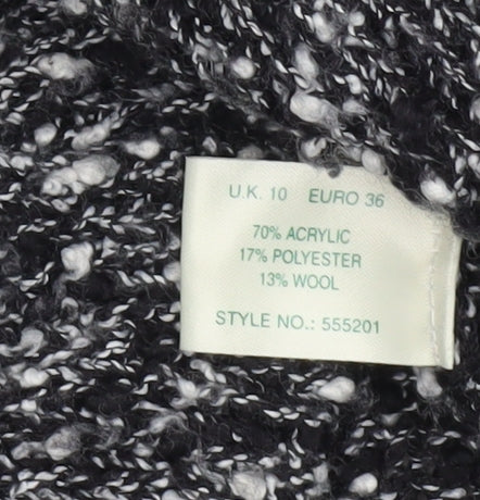 Kaliko Womens Black Knit Chunky Pullover Jumper Size 10