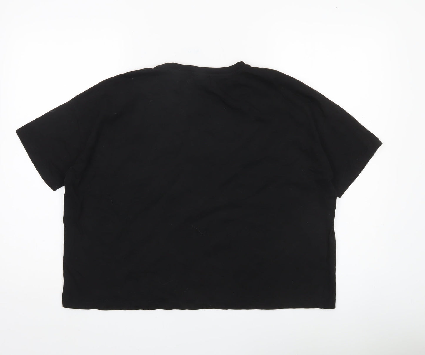 Nümph Womens Black Art Studio Embroidered Cotton T-Shirt M
