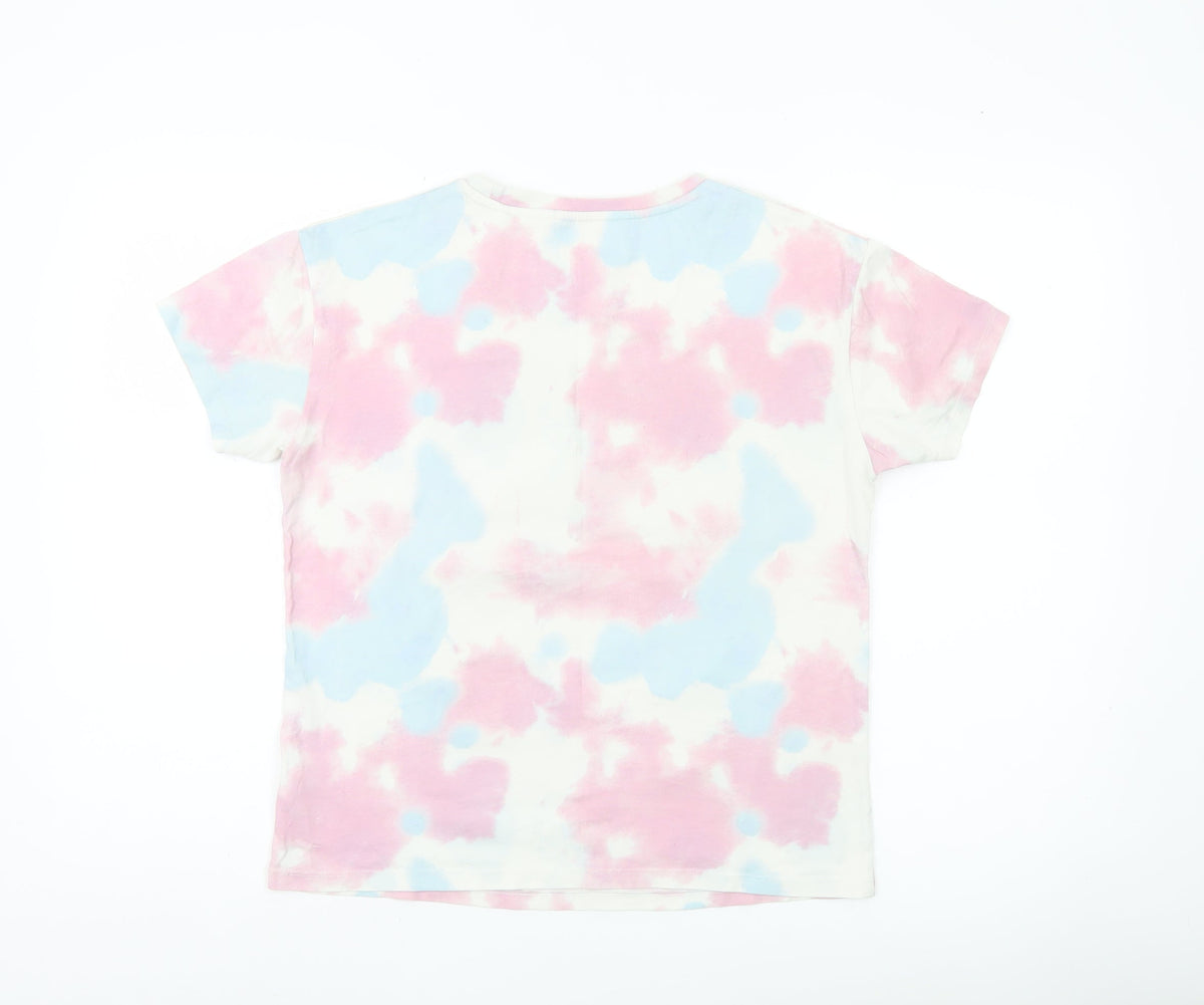 Barbie Girls Multicoloured Tie-Dye Graphic Print T-Shirt Age 8 Cotton