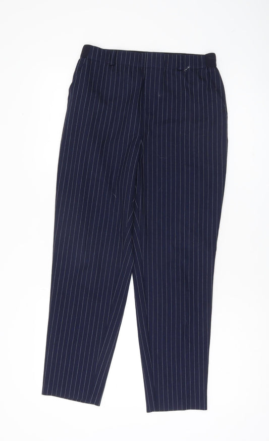 Ipekyol Womens Navy Pinstripe Dress Pants Size 8 Slim Fit Workwear