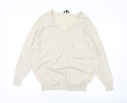 Phase Eight Women’s Beige V-Neck Knit Jumper Size 6