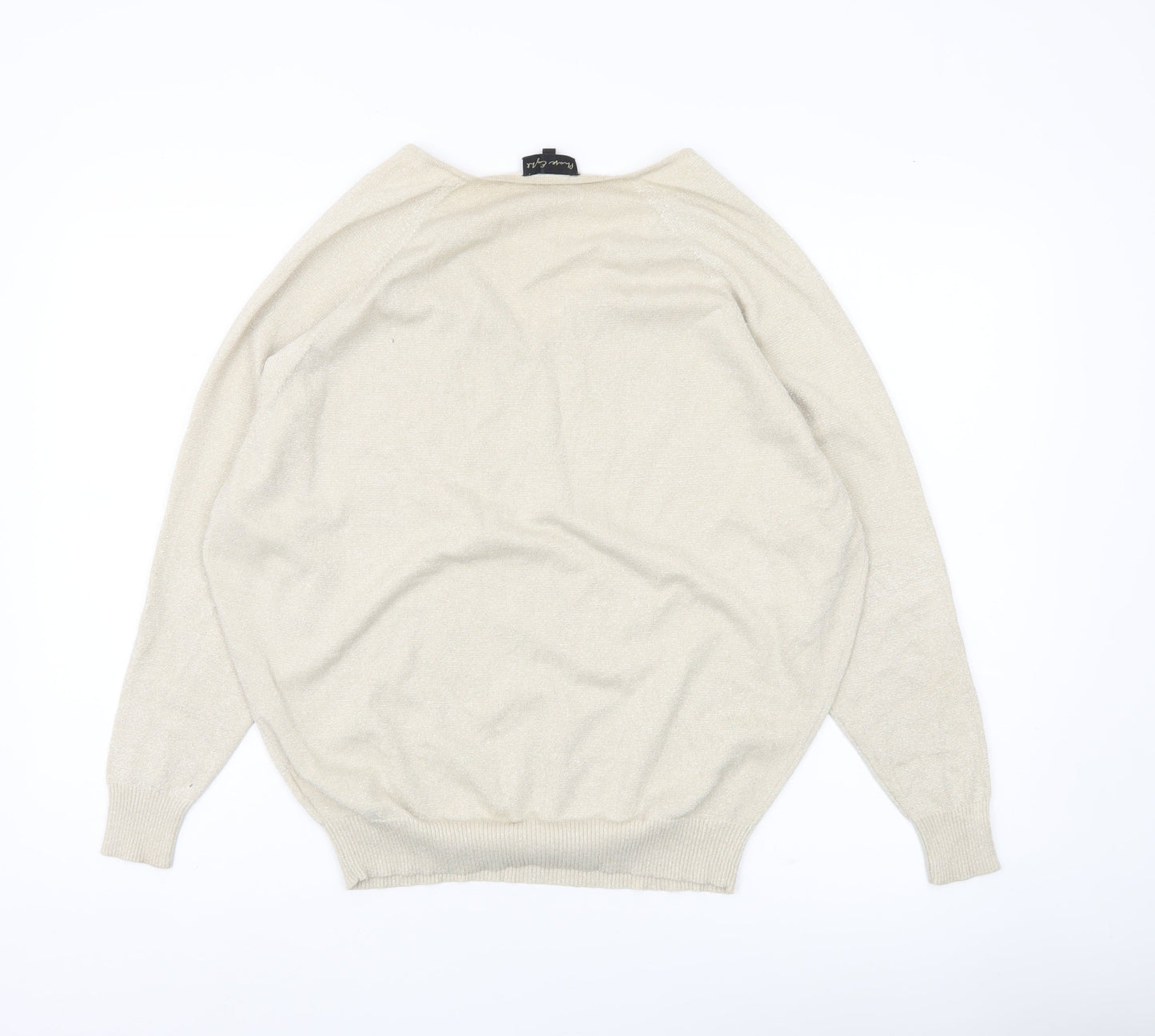 Phase Eight Women’s Beige V-Neck Knit Jumper Size 6