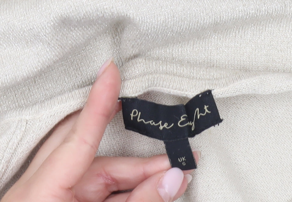 Phase Eight Women’s Beige V-Neck Knit Jumper Size 6